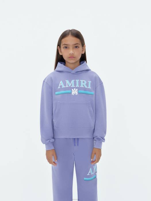 AMIRI barn persisk fiolett merke ma gradient bar hettegenser NFBX352