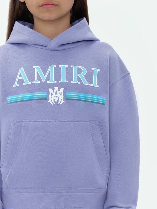 AMIRI barn persisk fiolett merke ma gradient bar hettegenser NFBX352