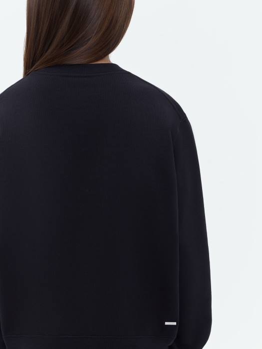 AMIRI barn svart merke forskjøvet scribble crewneck NFBX351