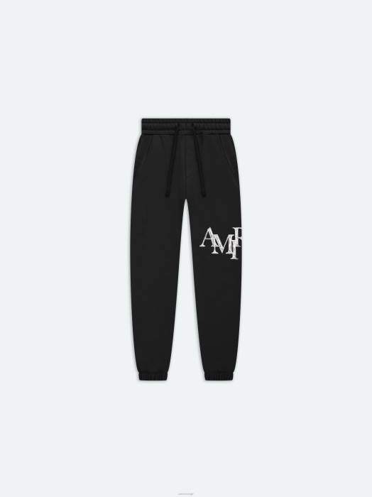 AMIRI barn svart merke staggered scribble joggebukse NFBX361