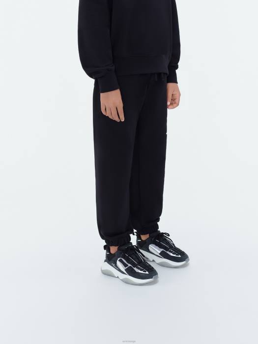 AMIRI barn svart merke staggered scribble joggebukse NFBX361