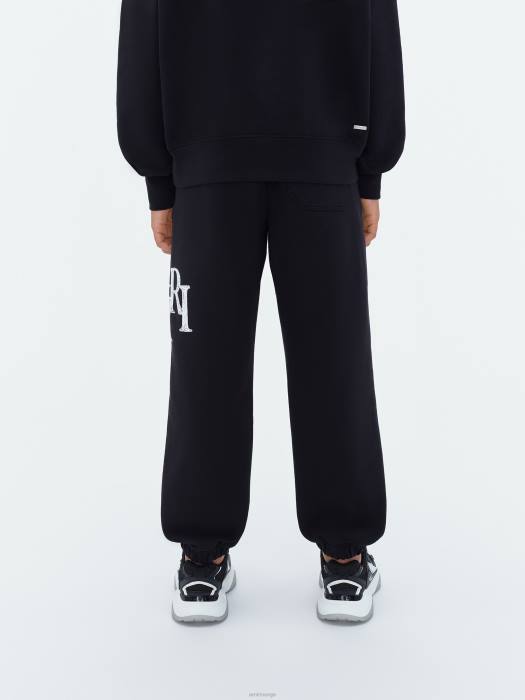 AMIRI barn svart merke staggered scribble joggebukse NFBX361