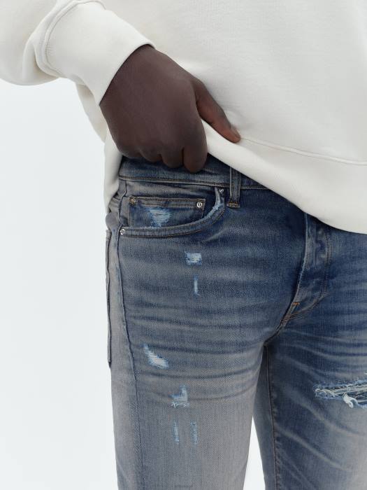 AMIRI menn vintage indigo bandana jacquard mx1 jean NFBX38
