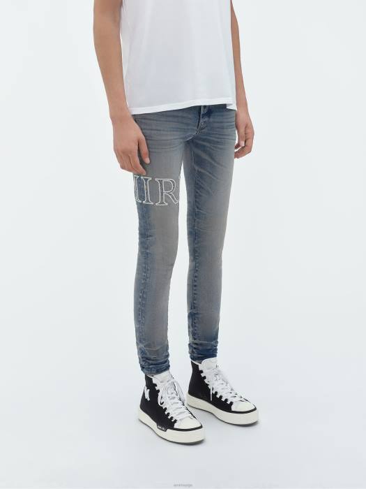 AMIRI menn vintage indigo core logo bandana jacquard jean NFBX39