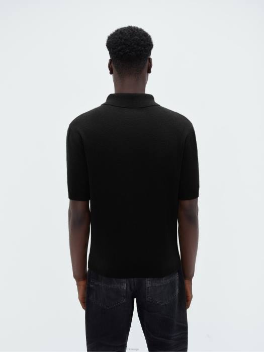 AMIRI menn svart merke stack kortermet polo NFBX98